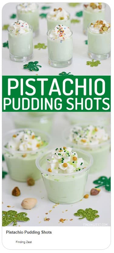 Pistachio pudding shots