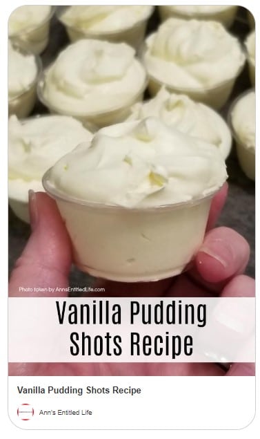 Vanilla pudding shots