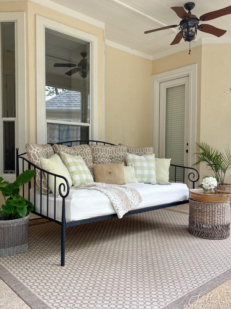 Daybed sofa on patio