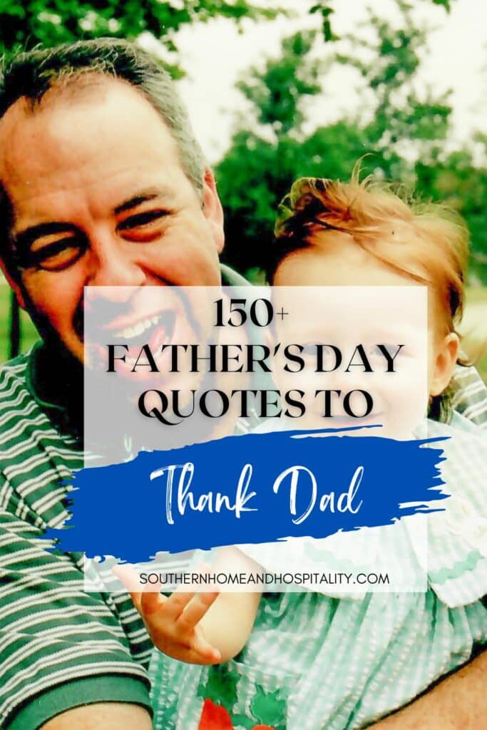 Fathers day quotes to thank dad Pinterest graphic