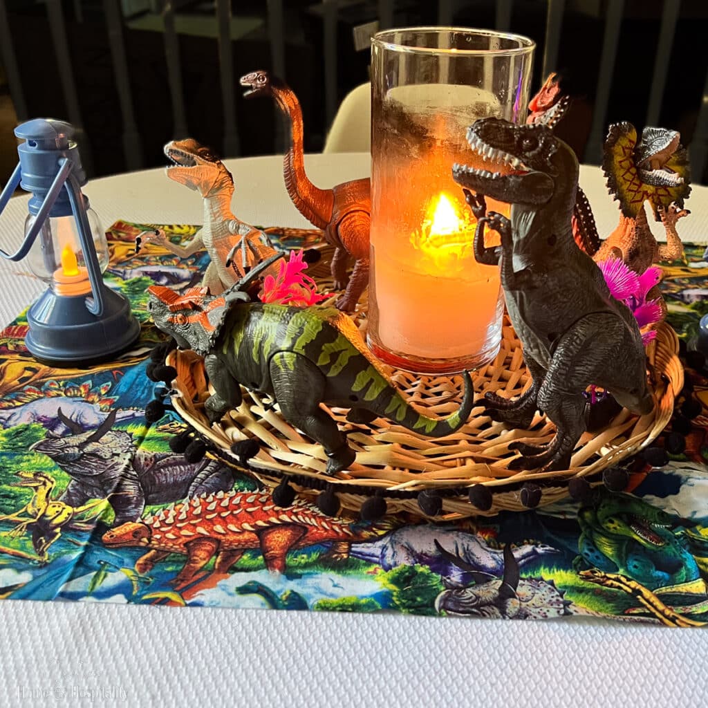 Dinosaur table centerpiece