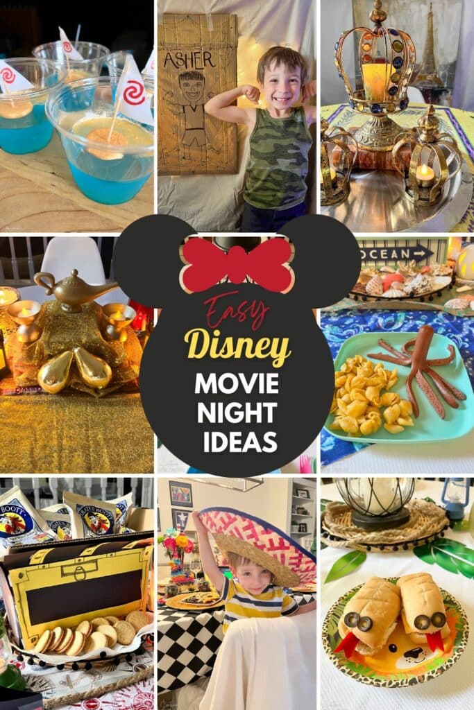 Easy Disney Movie Night Ideas Pinterest Graphic