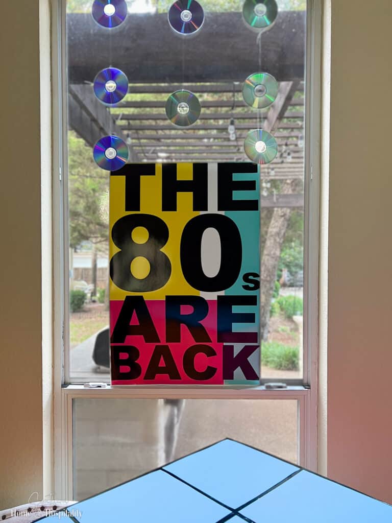 The 80s are Back party sign