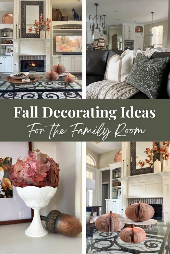 Fall Decorating Ideas for the Family Room Pinterest graphic