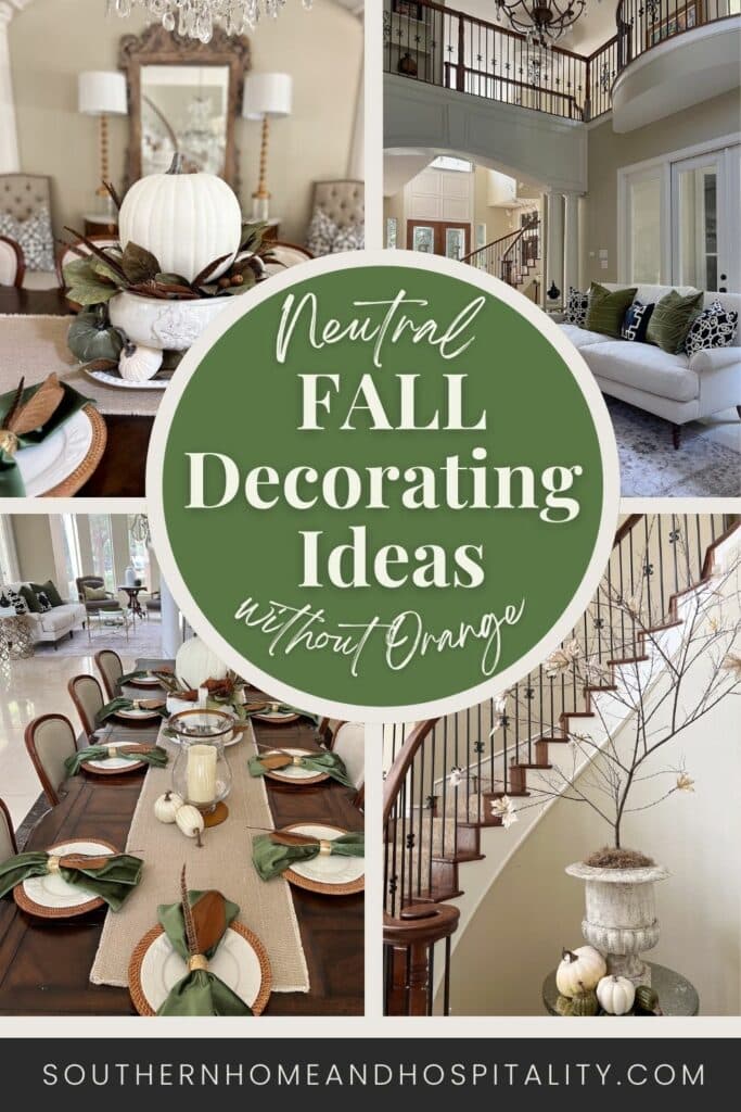Neutral Fall Decoration Ideas without Orange Pinterest Graphic