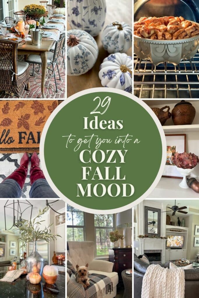 Ideas to get into a fall mood at home Pinterest graphic
