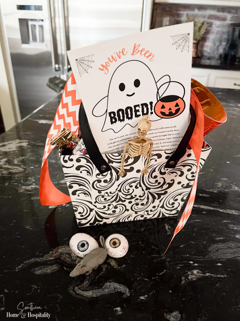 Boo basket with you've been booed sign
