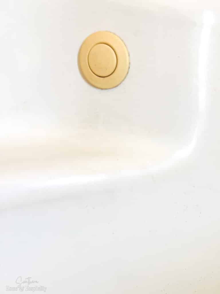 Yellowed whirlpool tub button