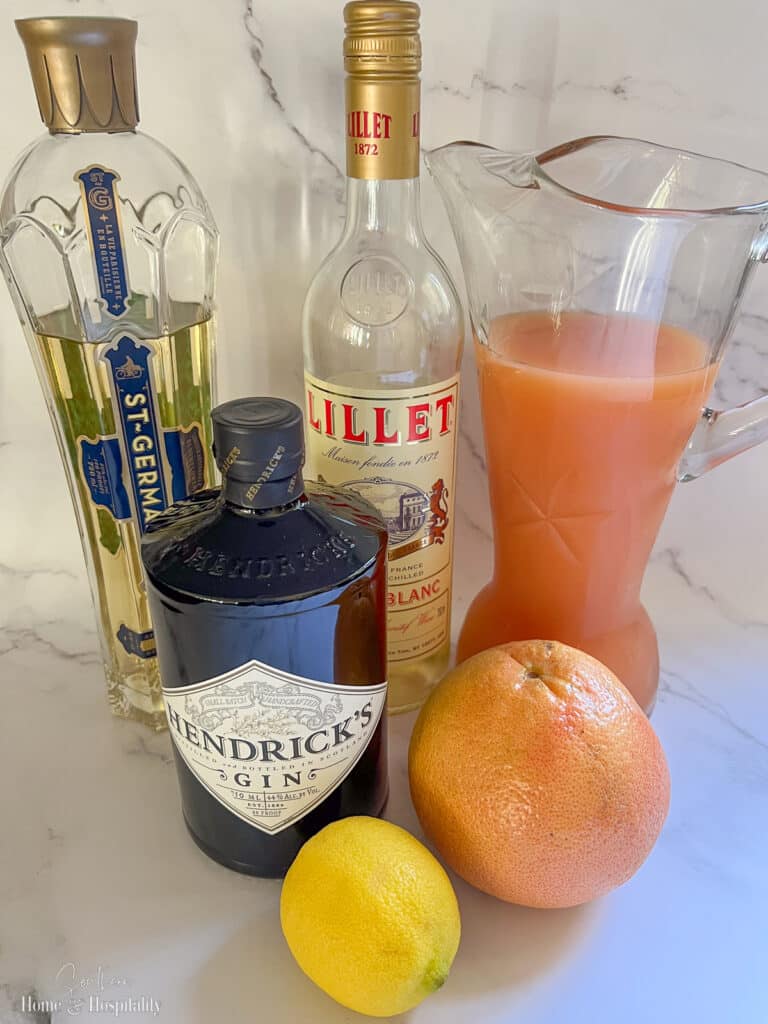Ingredients for French Blonde martini