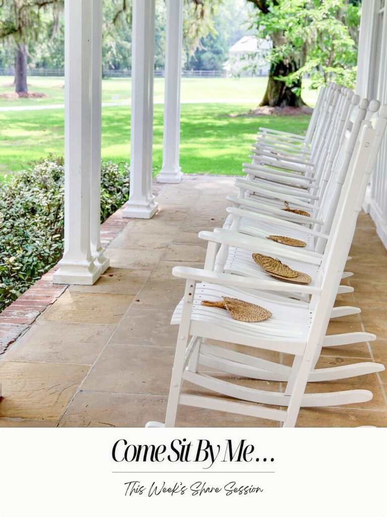 Come sit by me weekly newsletter header