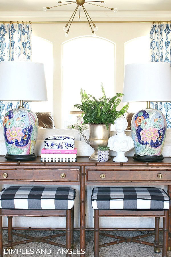 Colorful vintage lamps