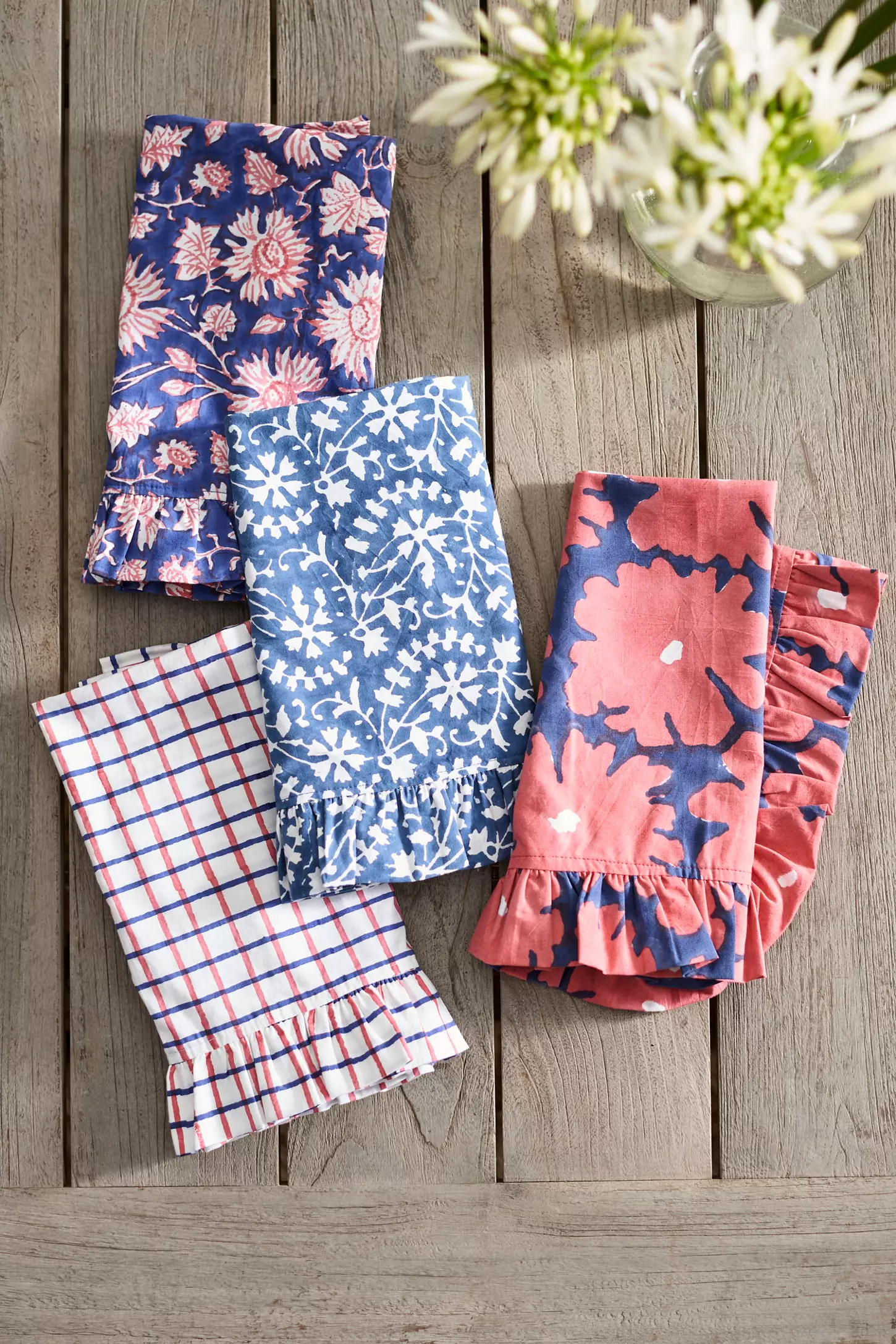 red white and blue cloth napkins