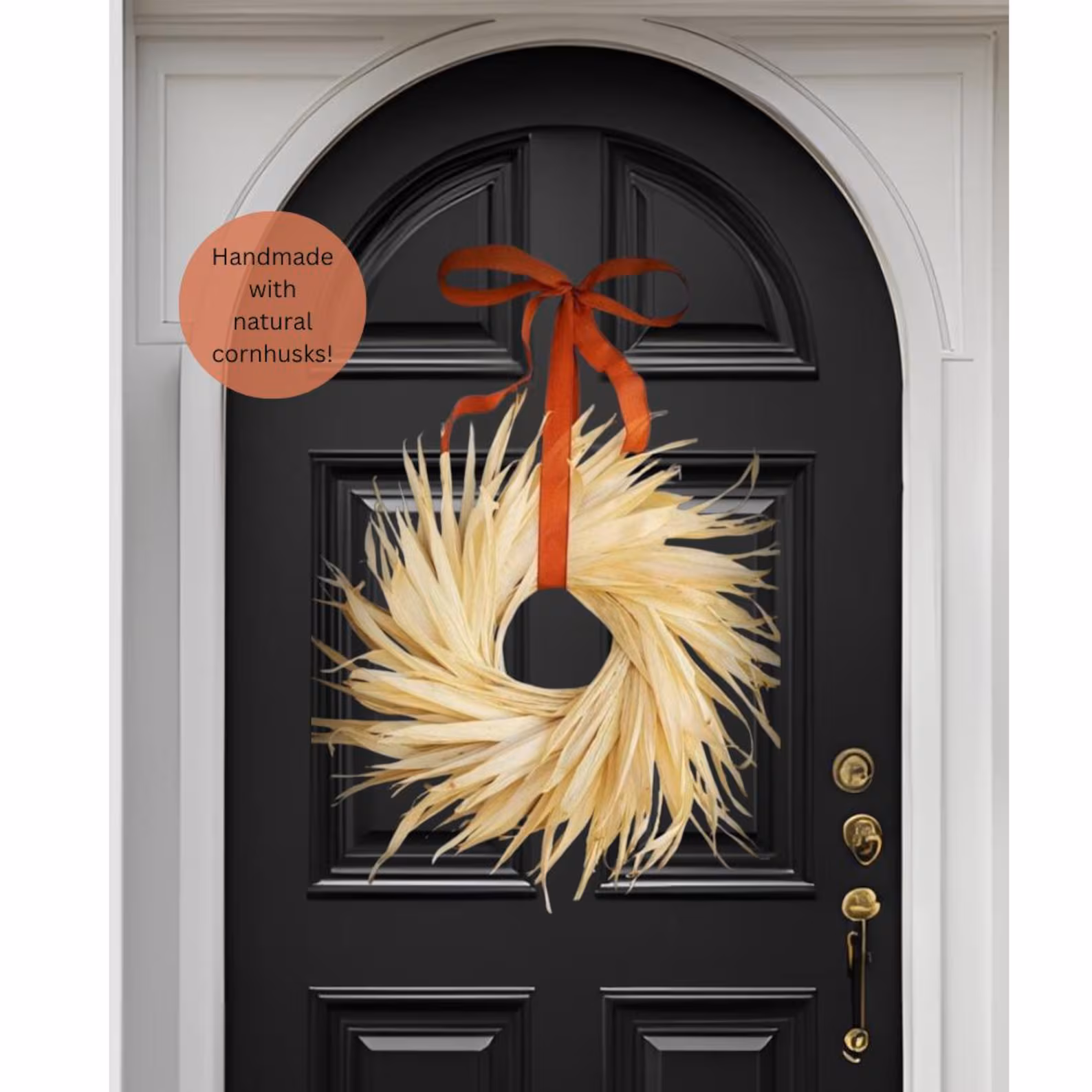 Corn husk fall wreath