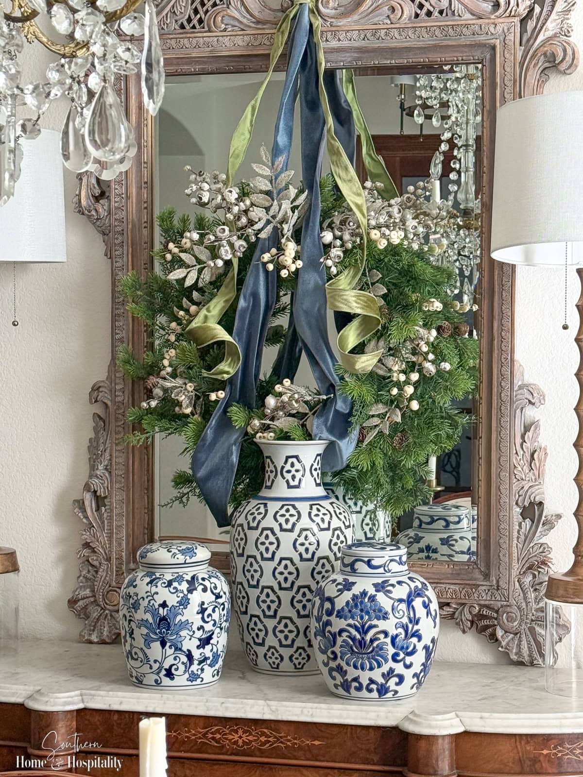 Extra tree ribbon used on wreath