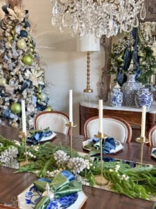Blue and Green Christmas Tablescape: A Fresh, Elegant Twist on a Traditional Palette