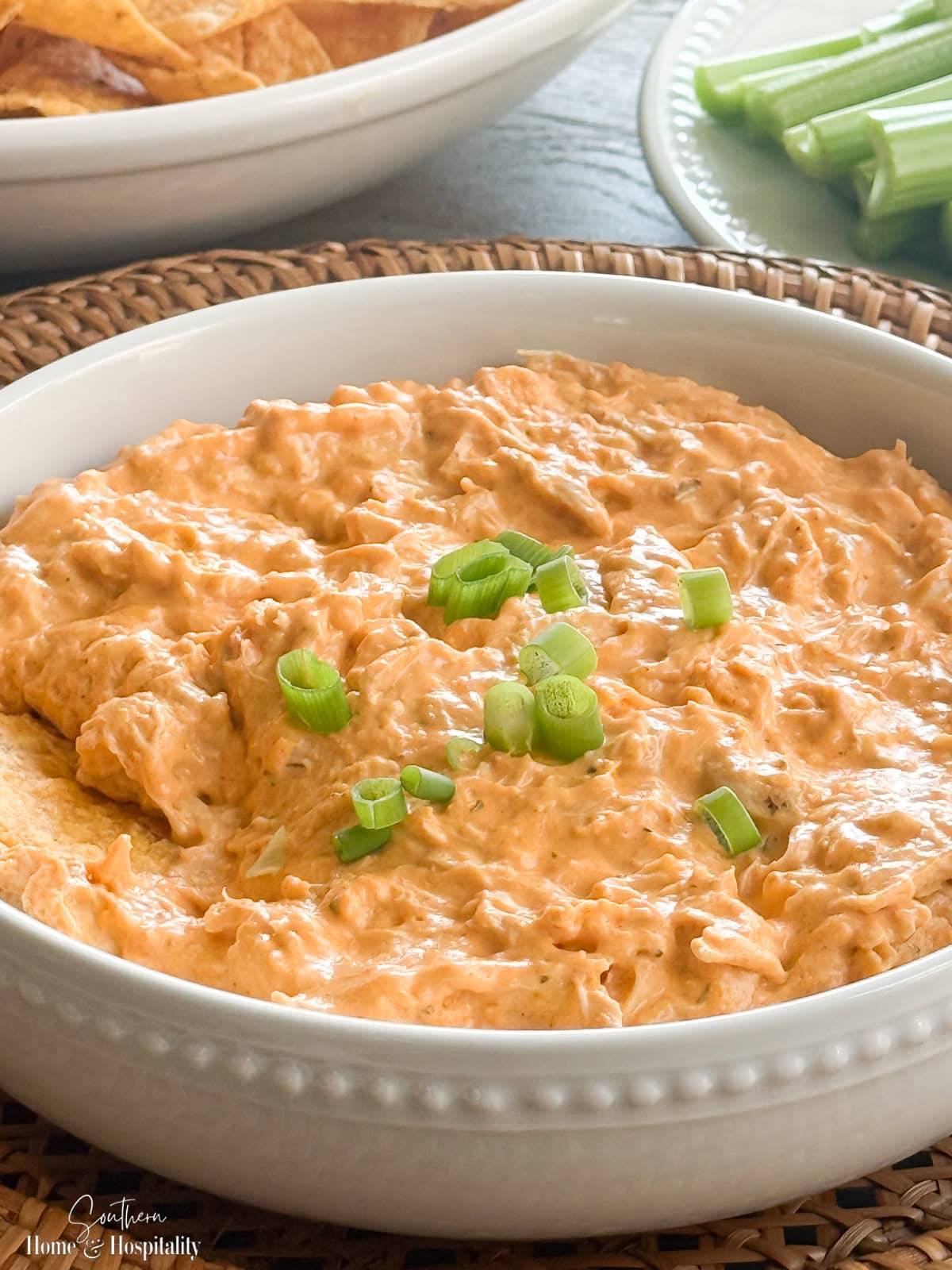 Easy Buffalo Chicken Dip for Parties (Slow Cooker or Baked)