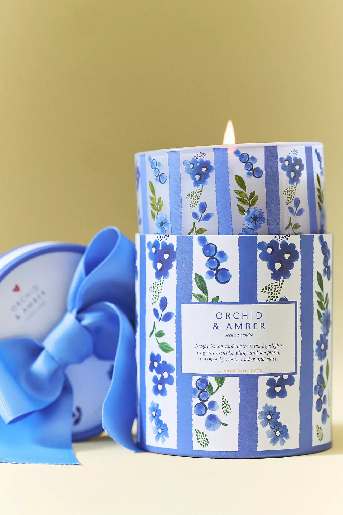 Anthropologie Orchid and Amber candle