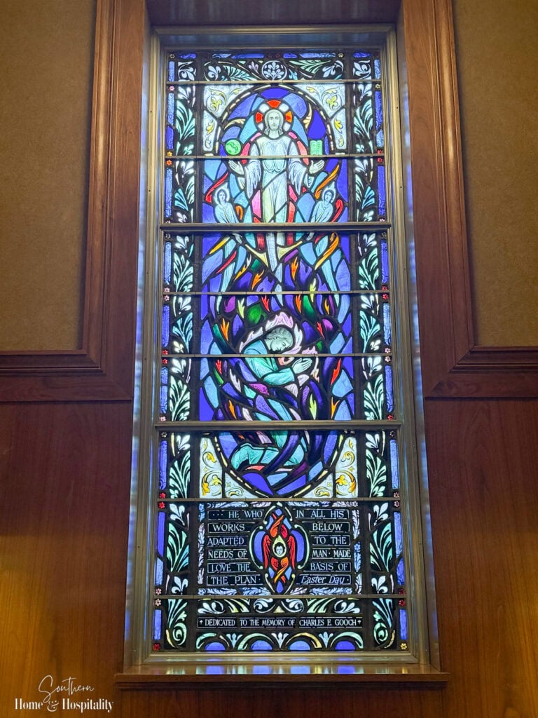 Stained Glass window at Armstrong Browning Library Baylor