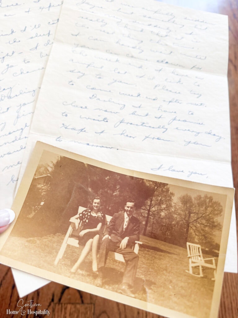 Vintage photo and love letter