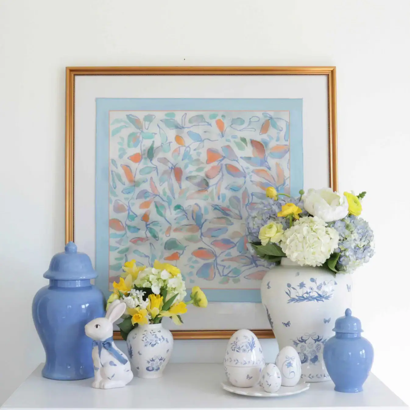 French blue and white ginger jars