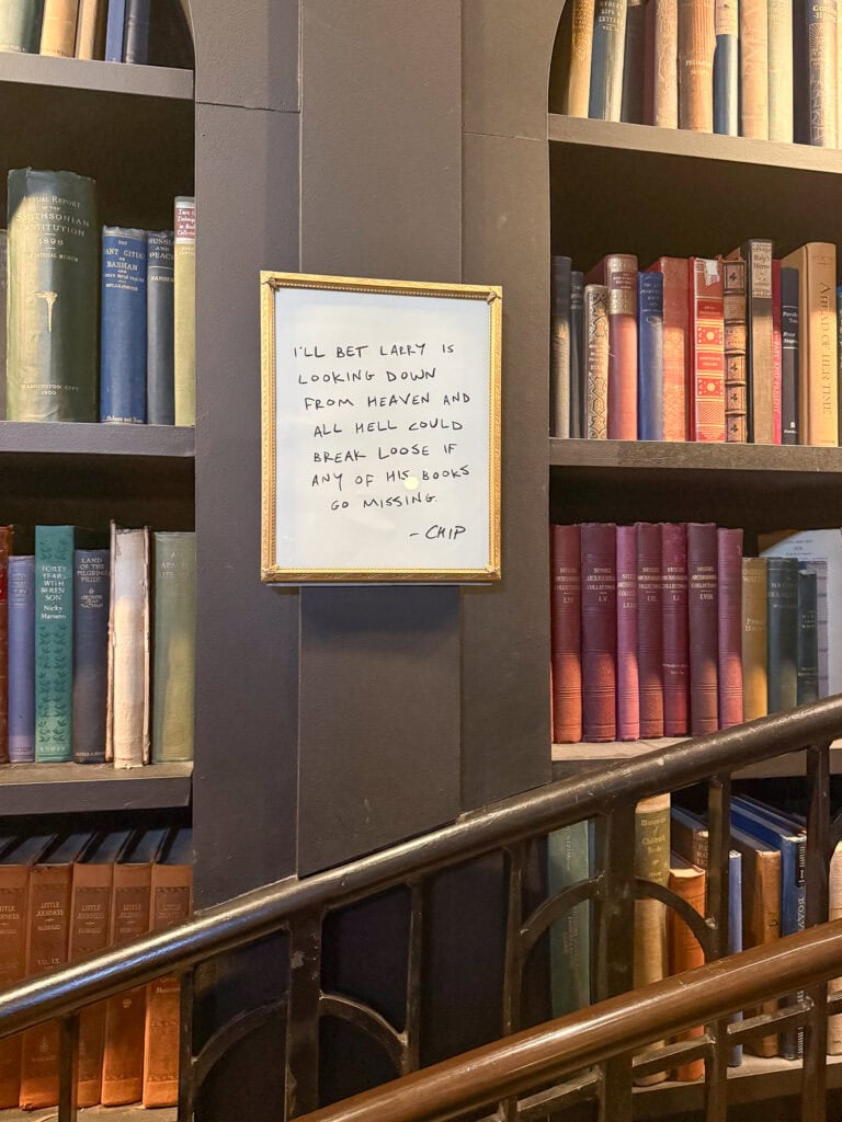 Hotel 1928 Library sign