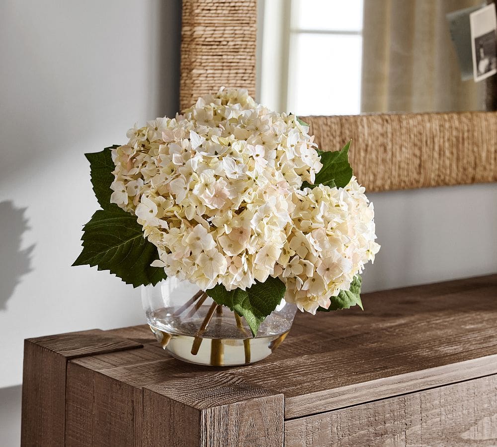 Pottery Barn hydrangeas