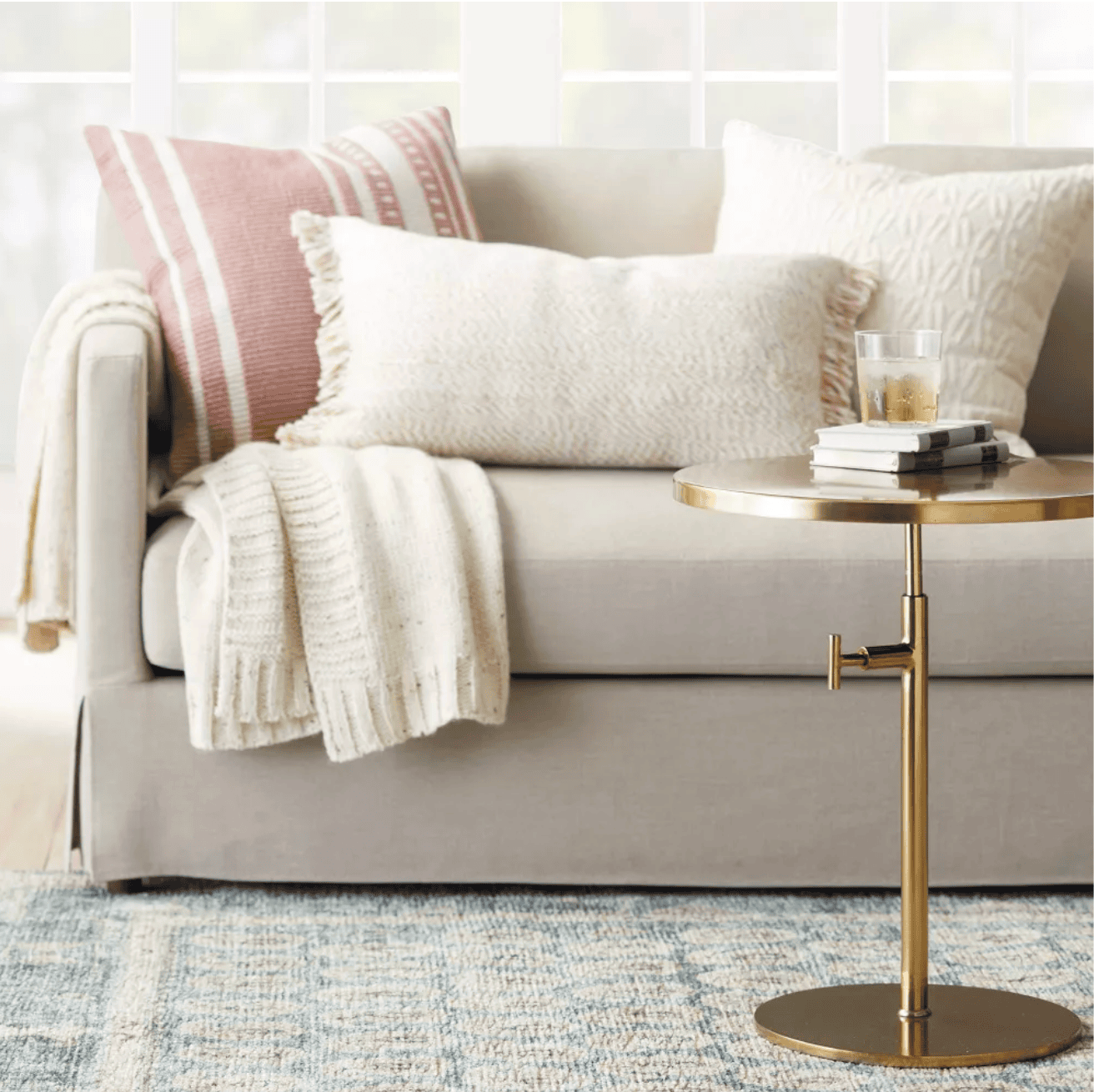 Brass accent table