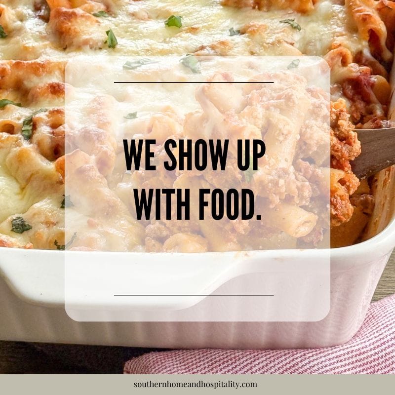 Cozy Southern casserole and text overlay “Did you eat”