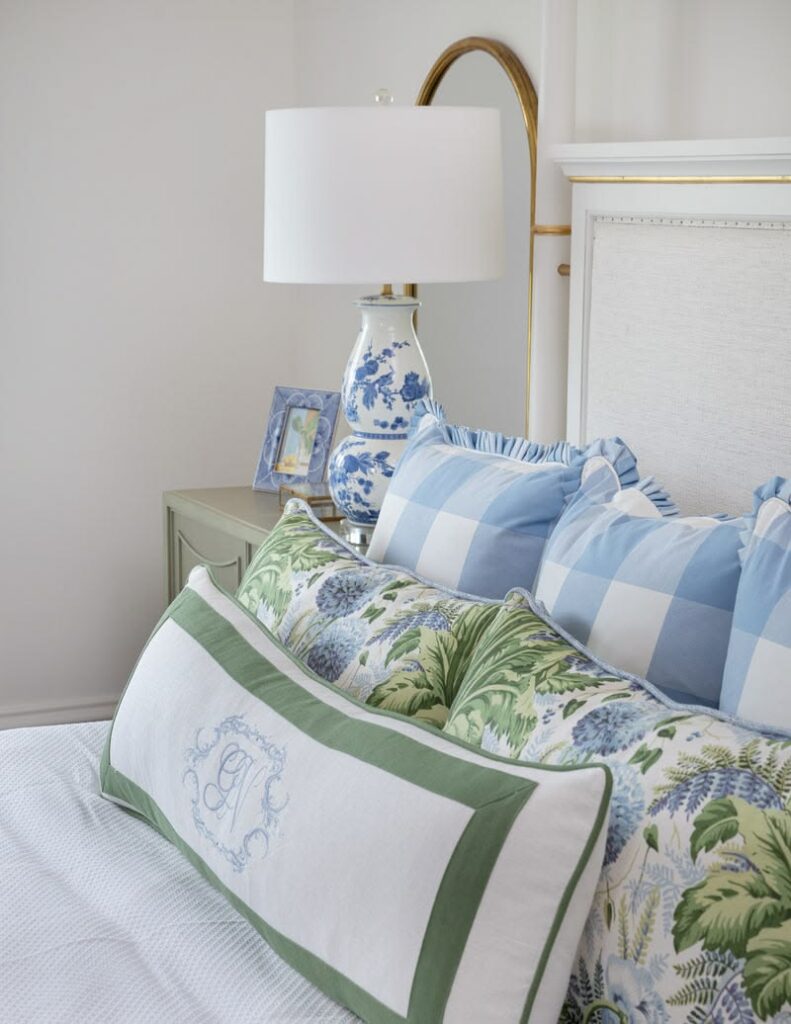 blue and green bedroom