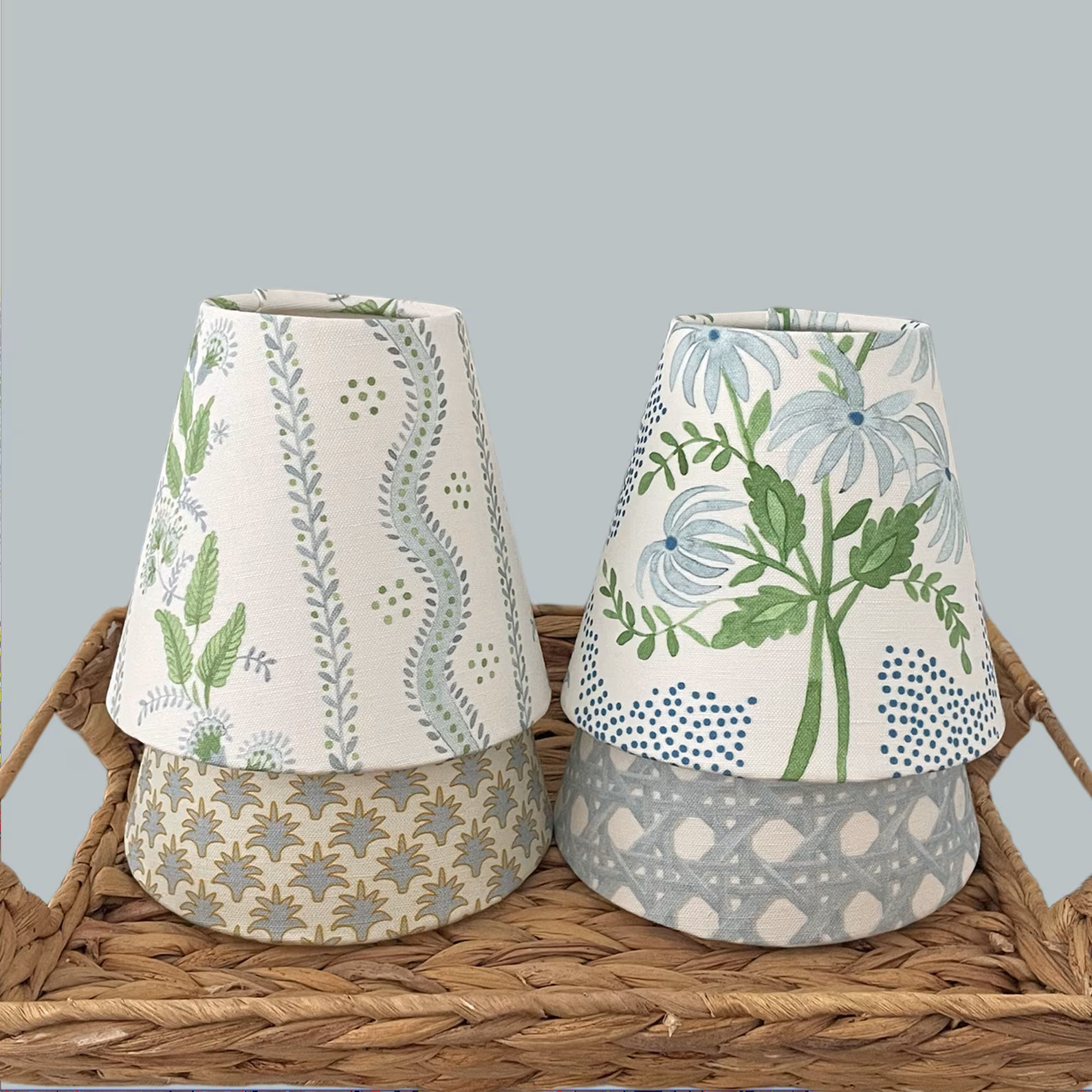 patterned clip shades
