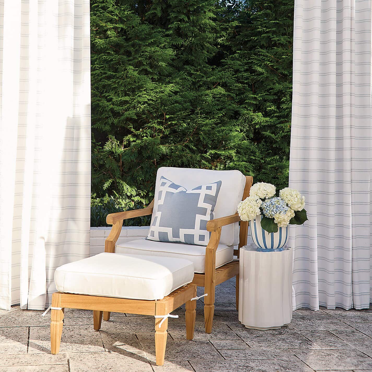 Ballard Designs outdoor Greek key pillow