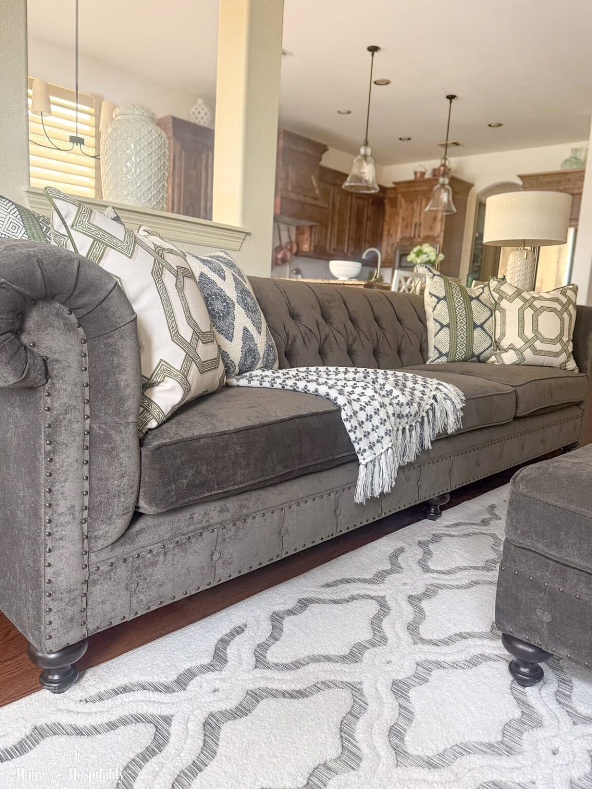 How to Style Throw Pillows on a Sofa (Sizes + Layout)