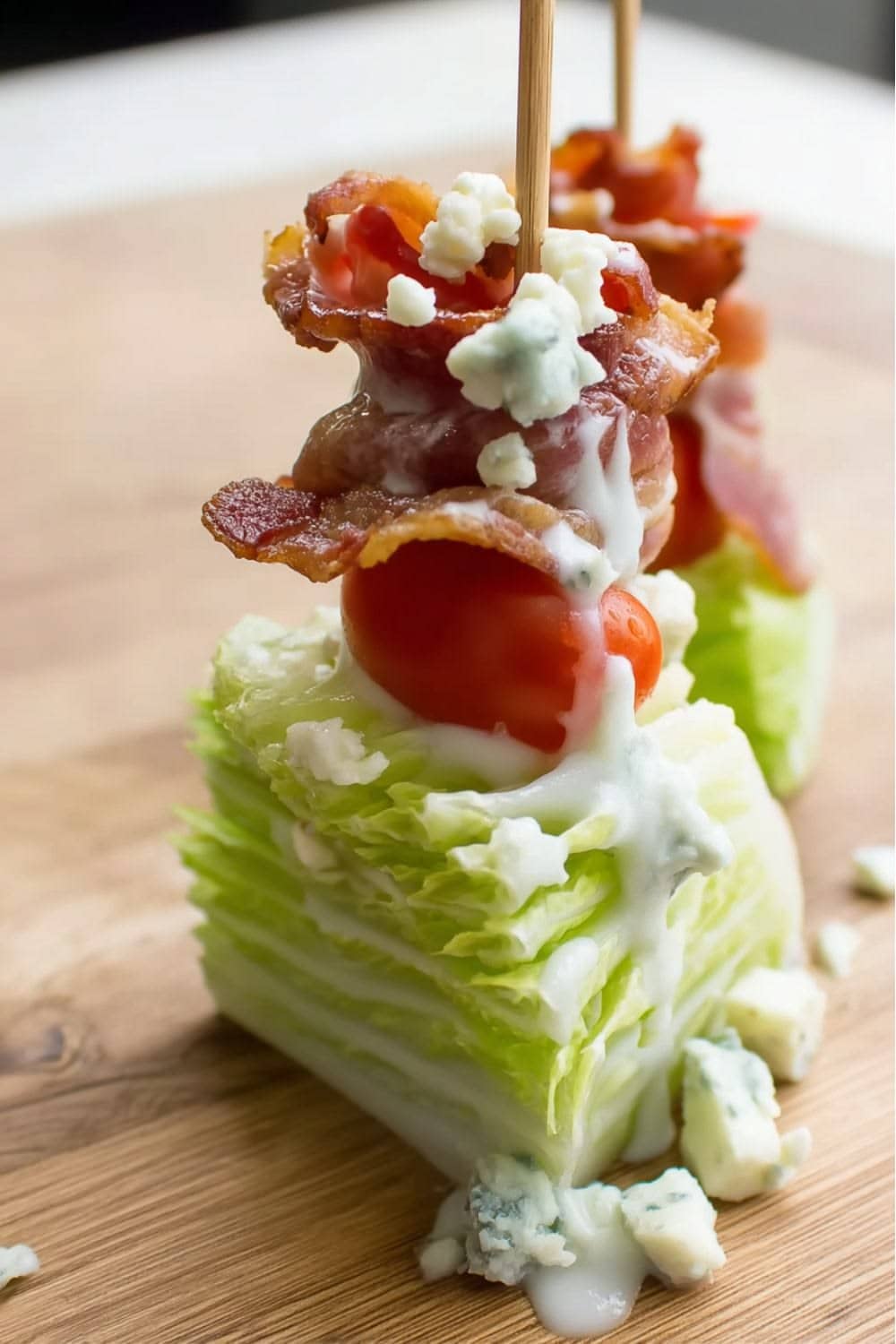 Wedge salad skewers