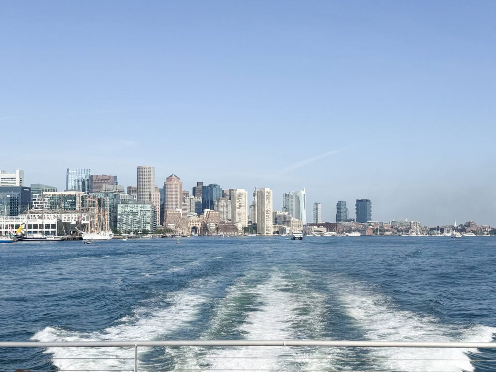 Boston skyline from ferry