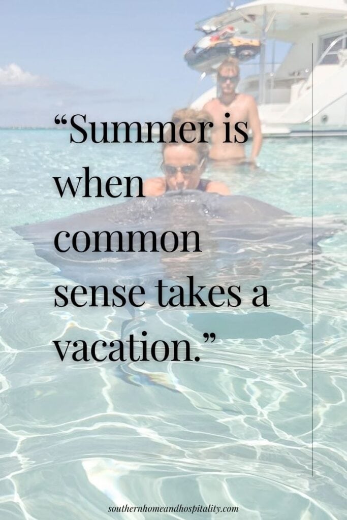 Woman kissing a stingray during a memorable summer vacation.