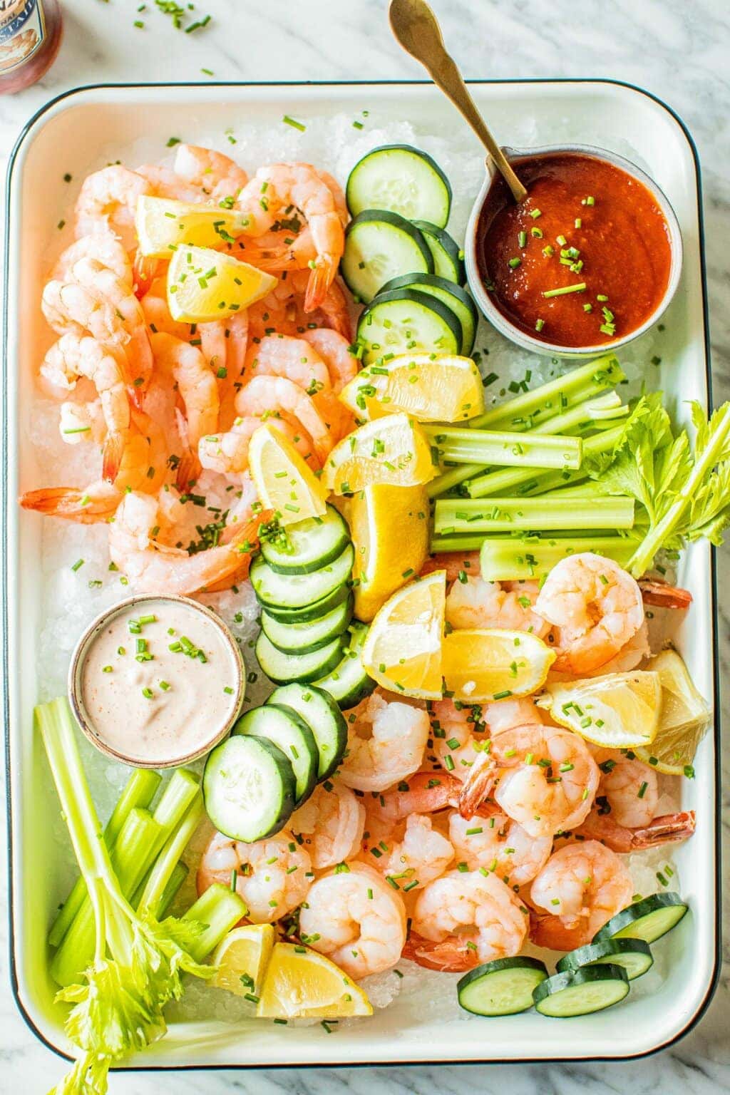 Shrimp appetizer platter
