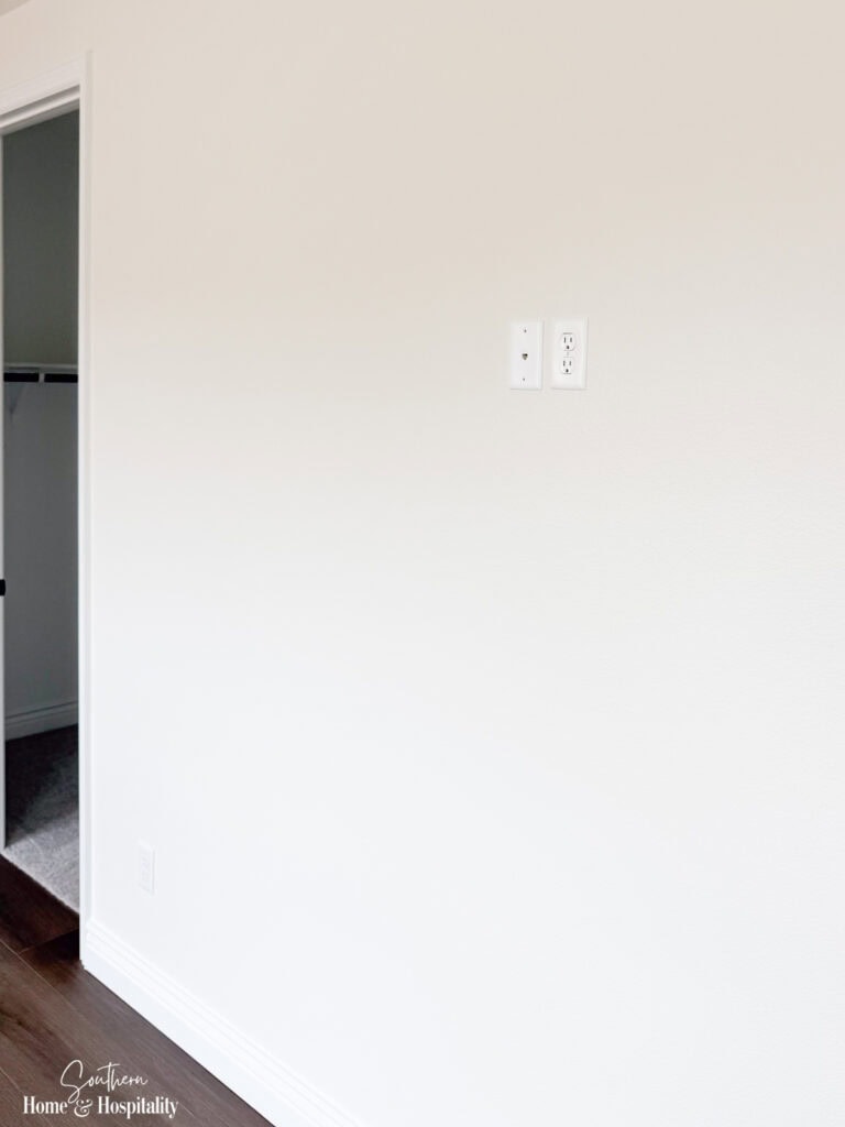 Electrical outlet placement in a new home during construction