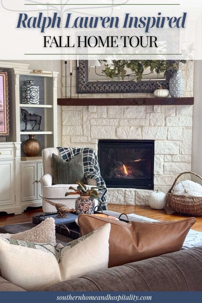 Ralph Lauren-inspired fall home tour with classic heritage decorating ideas