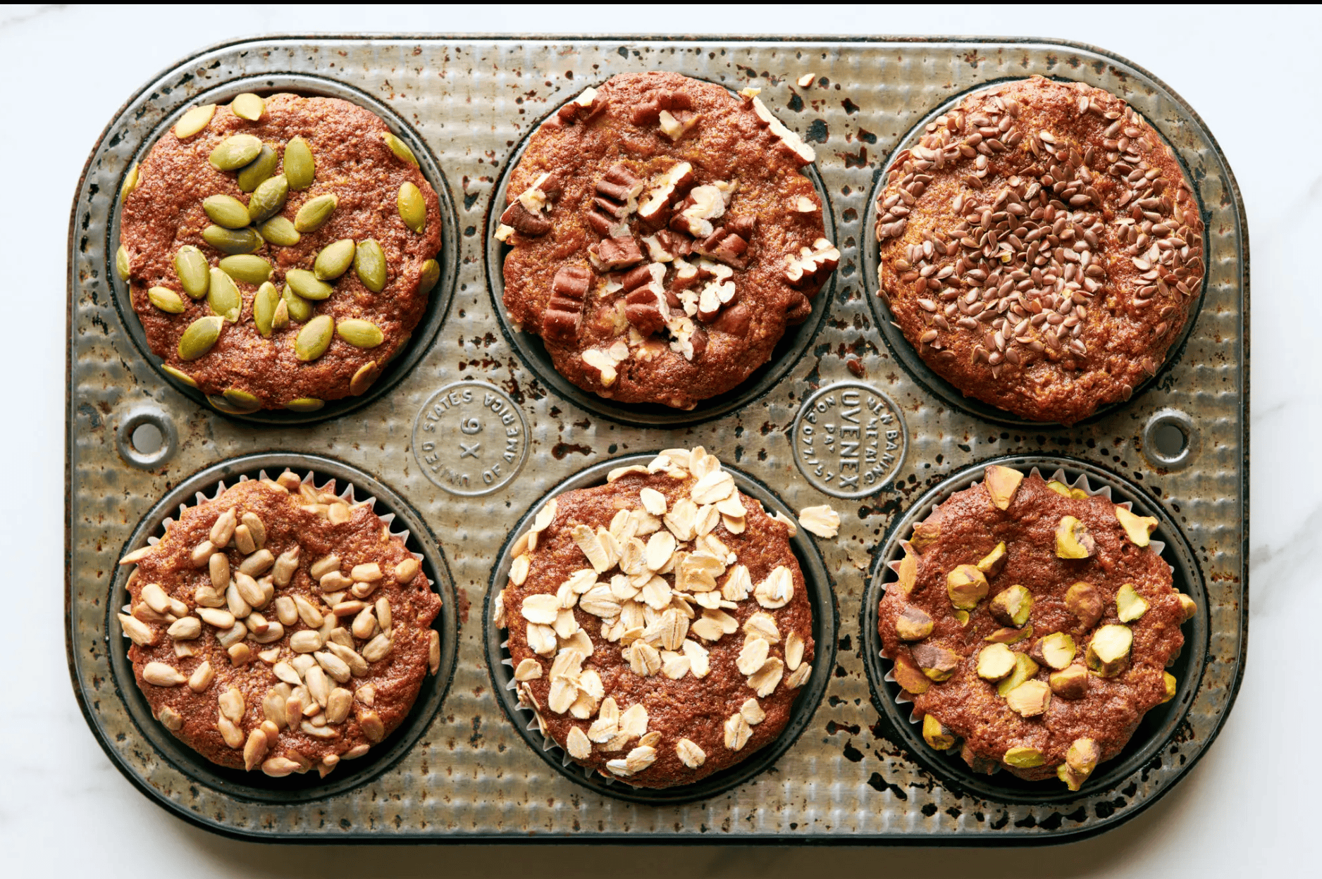 Whole grain banana yogurt muffins