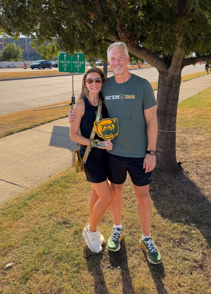 Couple before Baylor football game