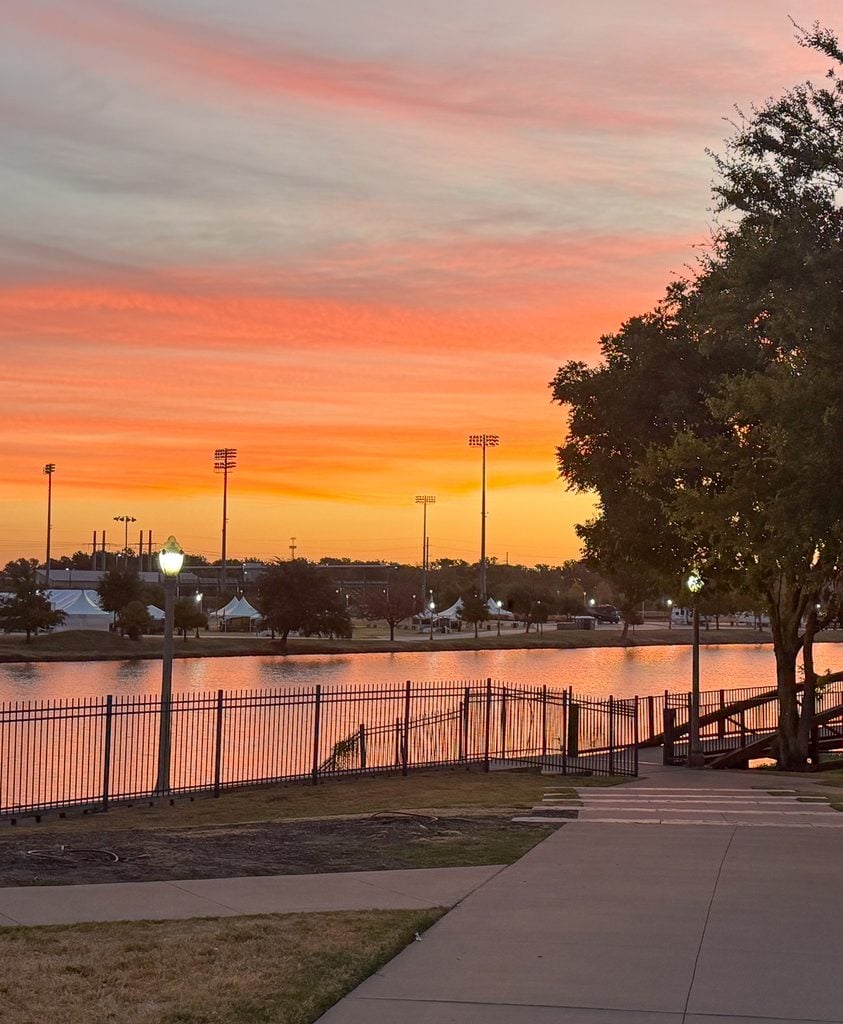 Sunrise on Baylor University campus