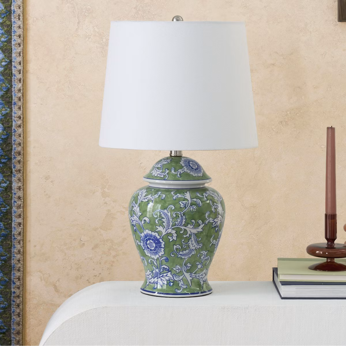 Blue and green lamp