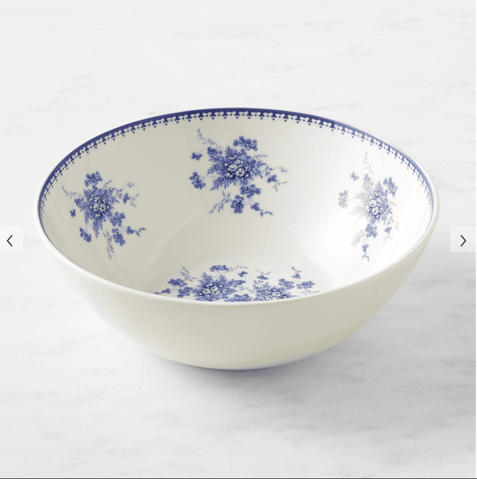 Williams Sonoma blue and white floral bowl