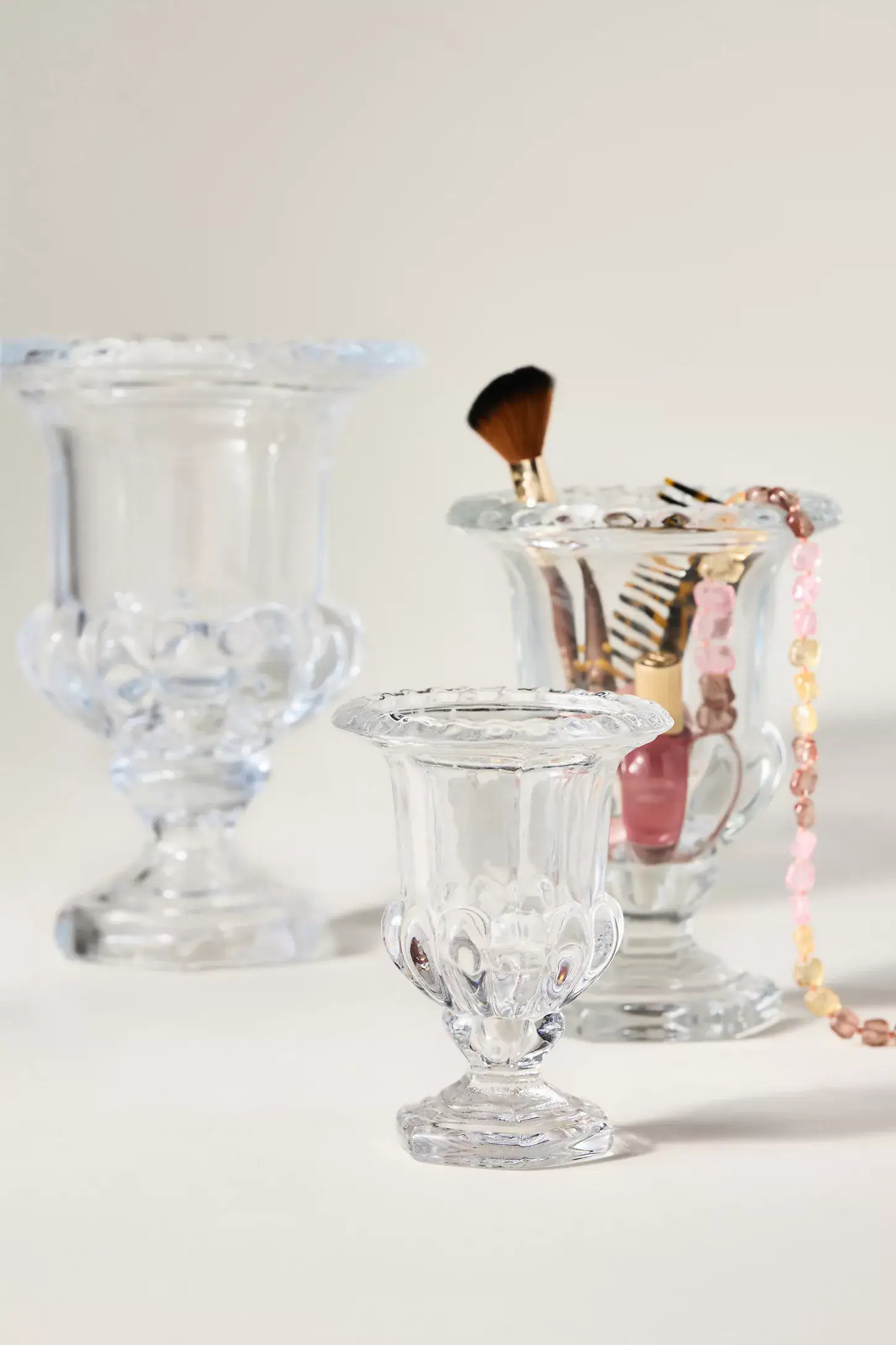 Pressed glass vase