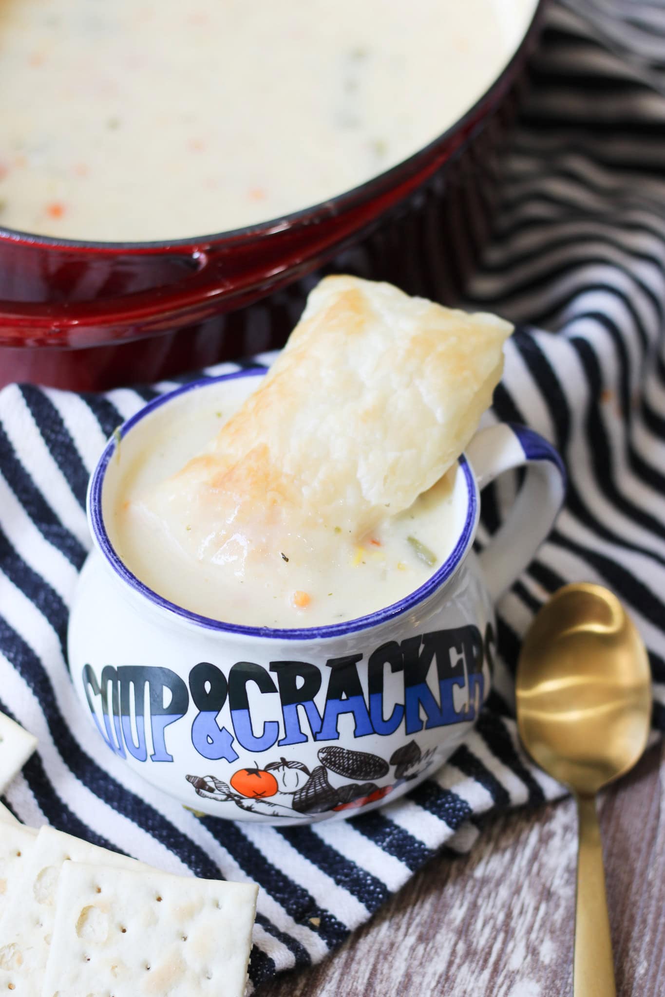 Chicken pot pie soup
